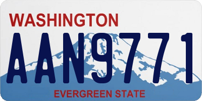 WA license plate AAN9771