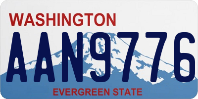 WA license plate AAN9776