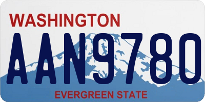 WA license plate AAN9780