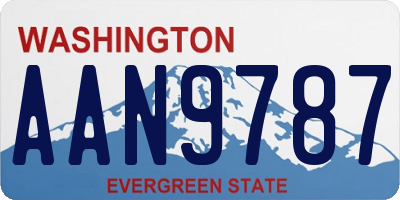 WA license plate AAN9787
