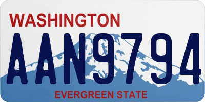 WA license plate AAN9794