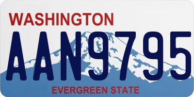 WA license plate AAN9795