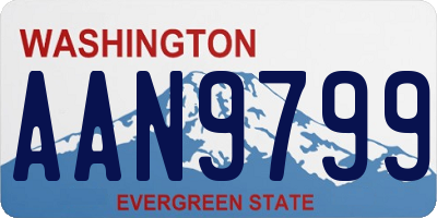 WA license plate AAN9799