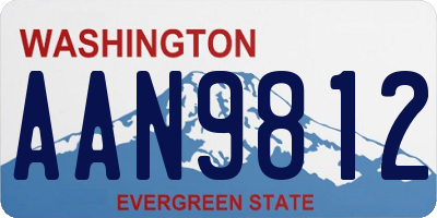 WA license plate AAN9812