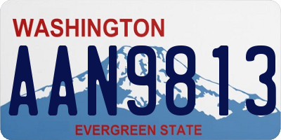WA license plate AAN9813