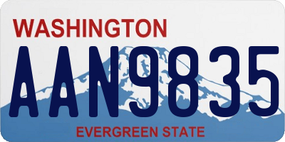 WA license plate AAN9835