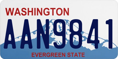 WA license plate AAN9841