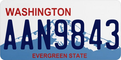 WA license plate AAN9843