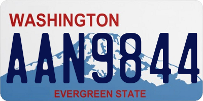 WA license plate AAN9844