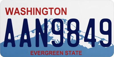 WA license plate AAN9849