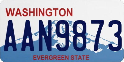 WA license plate AAN9873