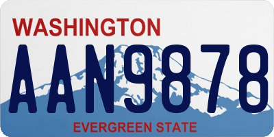 WA license plate AAN9878