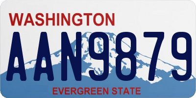 WA license plate AAN9879