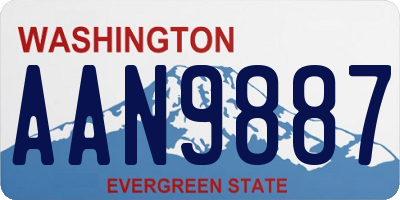 WA license plate AAN9887