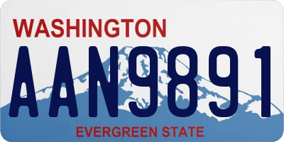 WA license plate AAN9891