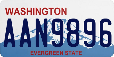 WA license plate AAN9896
