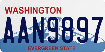 WA license plate AAN9897