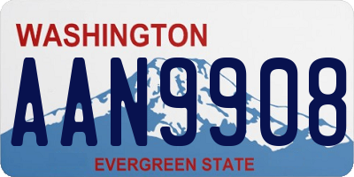 WA license plate AAN9908