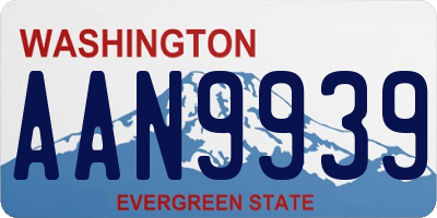 WA license plate AAN9939