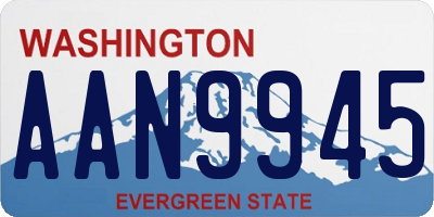 WA license plate AAN9945