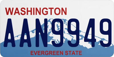 WA license plate AAN9949