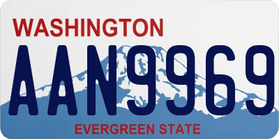 WA license plate AAN9969