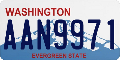 WA license plate AAN9971