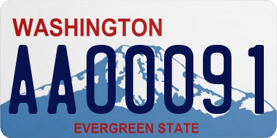 WA license plate AAO0091