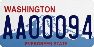 WA license plate AAO0094