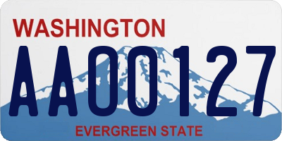 WA license plate AAO0127