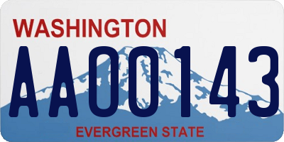 WA license plate AAO0143