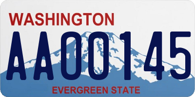 WA license plate AAO0145
