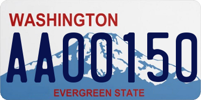WA license plate AAO0150