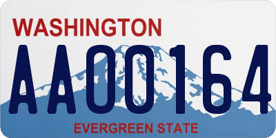 WA license plate AAO0164
