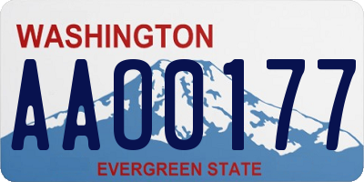 WA license plate AAO0177