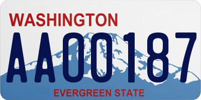 WA license plate AAO0187
