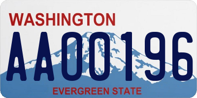 WA license plate AAO0196