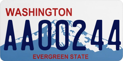 WA license plate AAO0244