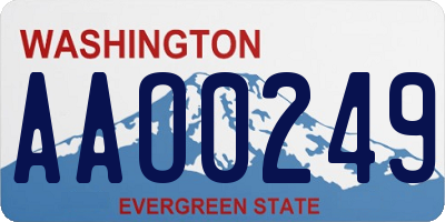 WA license plate AAO0249