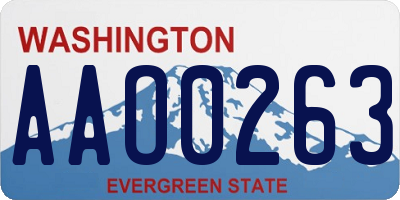 WA license plate AAO0263