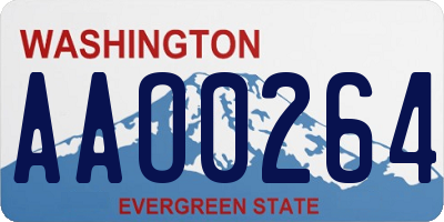 WA license plate AAO0264