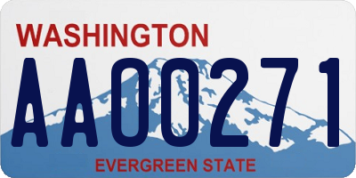 WA license plate AAO0271