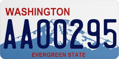 WA license plate AAO0295