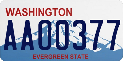 WA license plate AAO0377