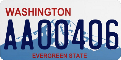 WA license plate AAO0406
