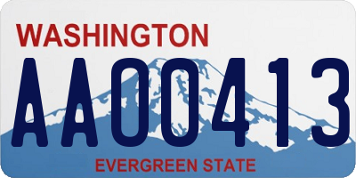 WA license plate AAO0413