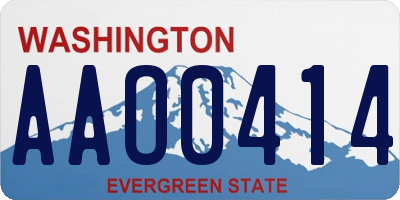 WA license plate AAO0414