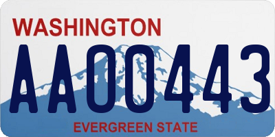 WA license plate AAO0443