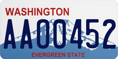 WA license plate AAO0452