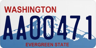 WA license plate AAO0471